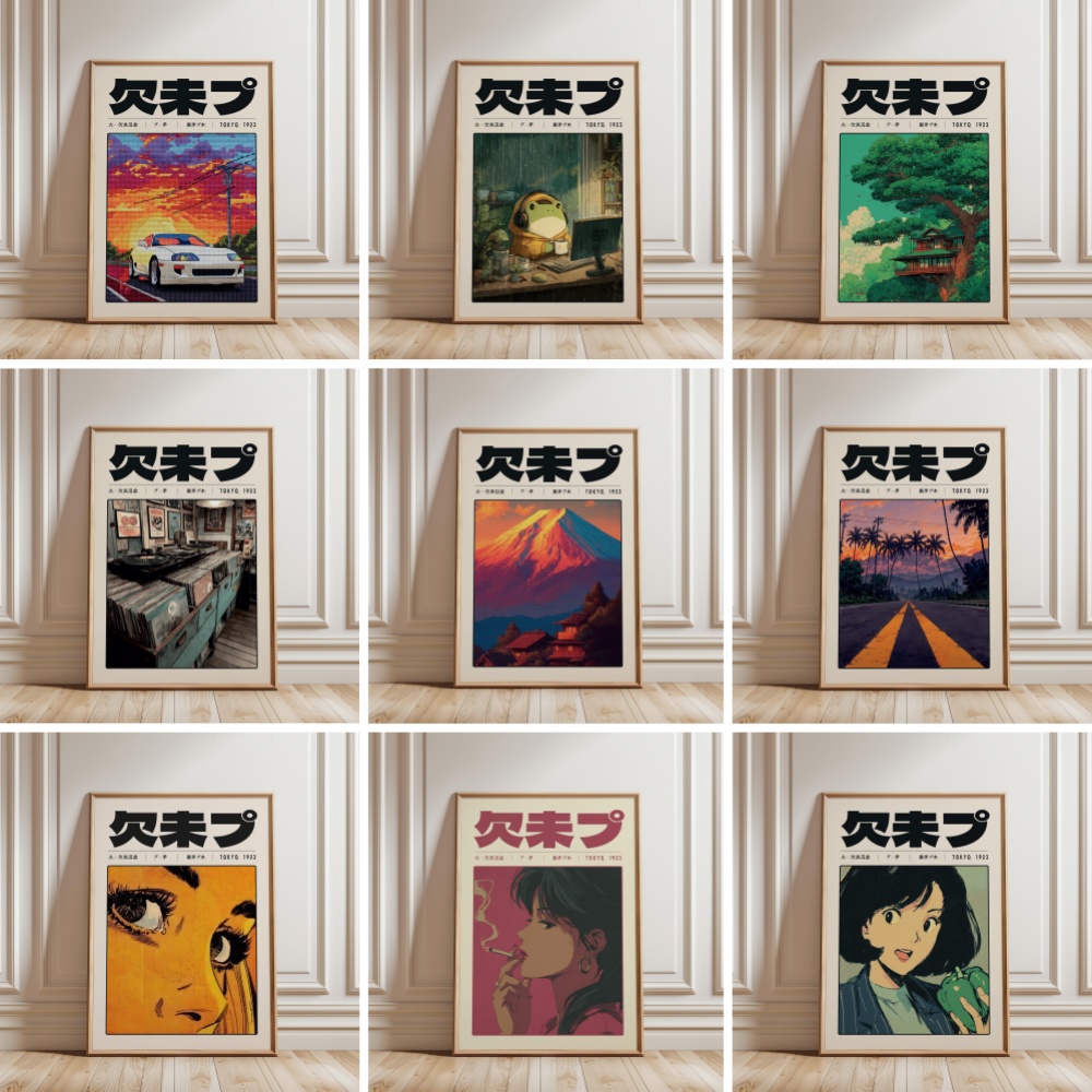Japanese Culture Lifestyle - Retro Tokyo Vaporwave Popcultuur Posters Japanse